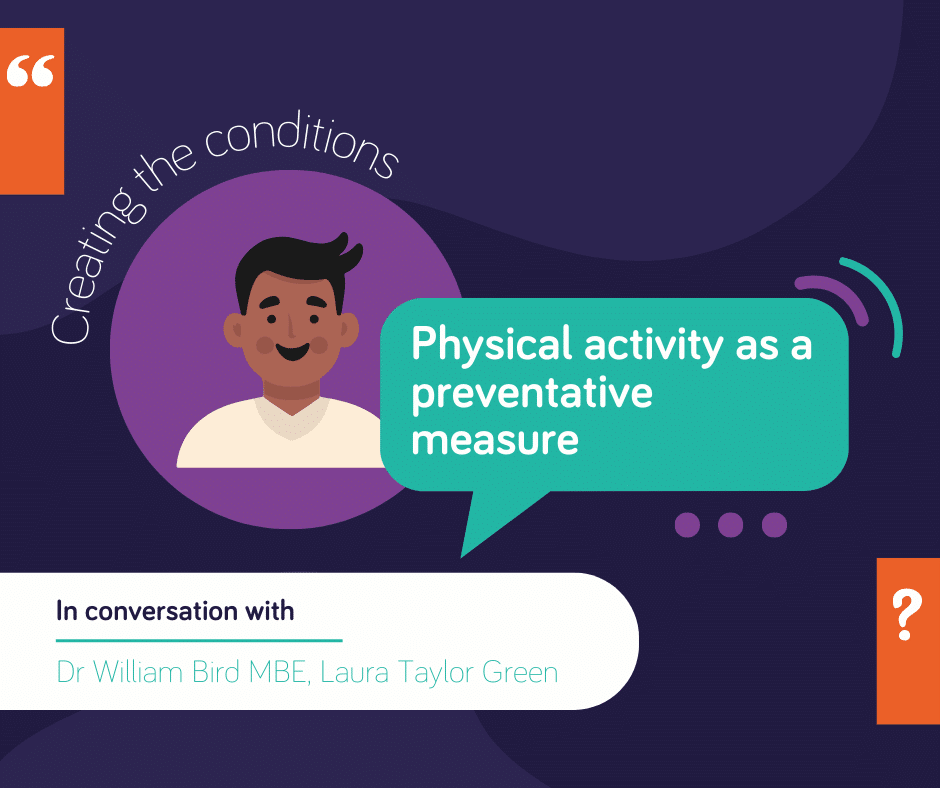 An image showing the title of our seminar - Physical activity as a preventative measure